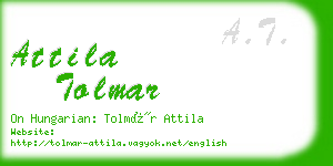 attila tolmar business card